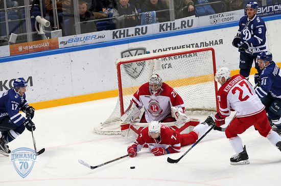 Хоккеисты московского «Динамо» закончили домашнюю серию победным матчем