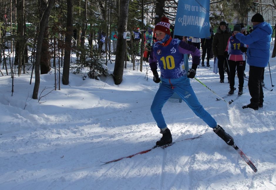 Удмуртия. Соревнования по лыжным гонкам Спартакиады «Юный динамовец»