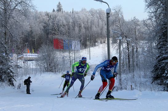 Ижевск. Соревнования по лыжным гонкам с раздельного старта