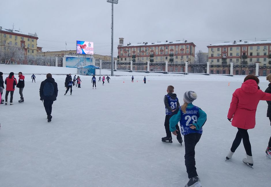 На ледовом катке «Динамо» прошли соревнования по конькобежному спорту «Юный динамовец»