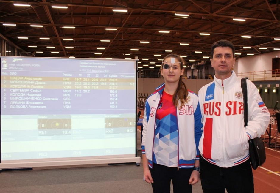 Анастасия Шадах — победитель первенства России по пулевой стрельбе