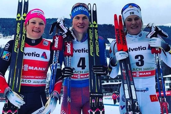 Наталья Матвеева одержала две победы на этапе Кубка мира по лыжным гонкам