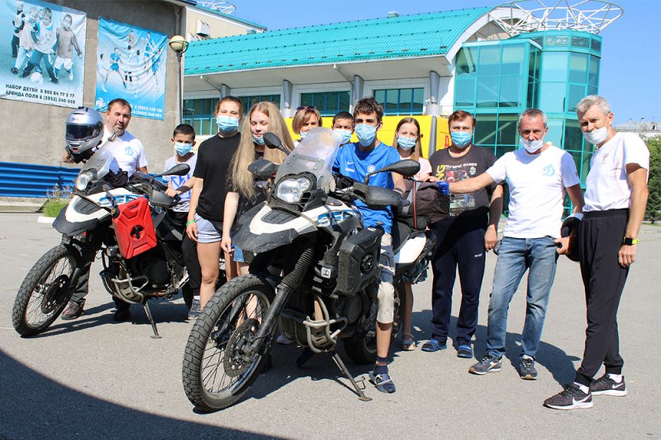 Участники мотопробега, посвященного 100-летию образования Общества «Динамо» посетили Иркутск