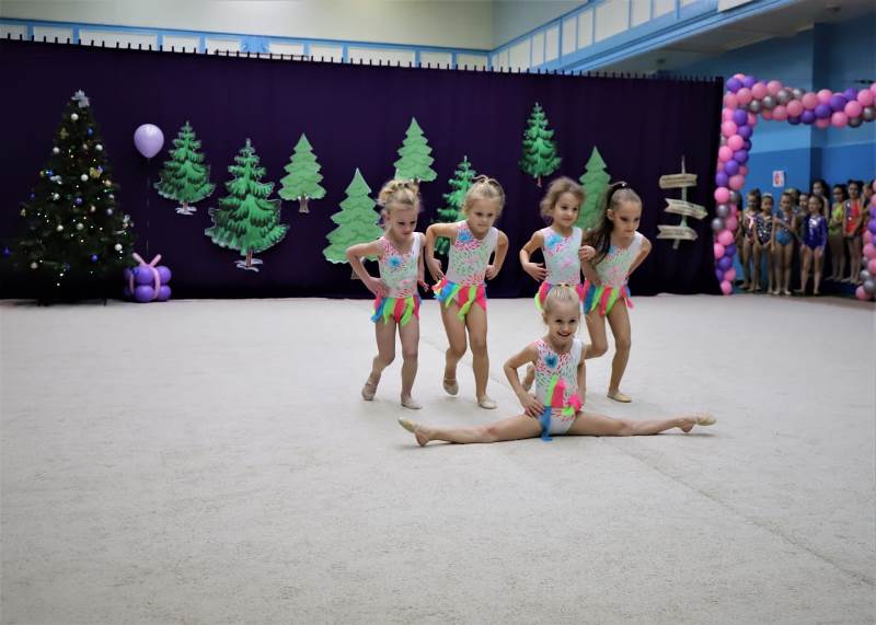 Омские гимнастки показали новогоднюю сказку