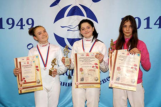 Юная шпажистка московского «Динамо» — победительница Всероссийского турнира по фехтованию