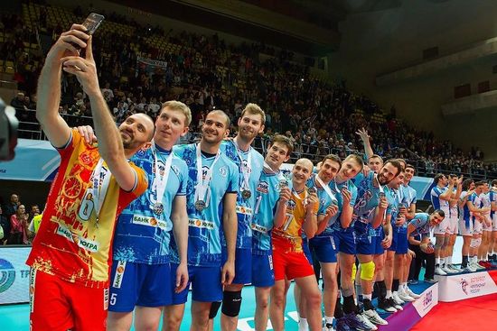Волейболисты московского «Динамо» — серебряные призеры чемпионата России 2017