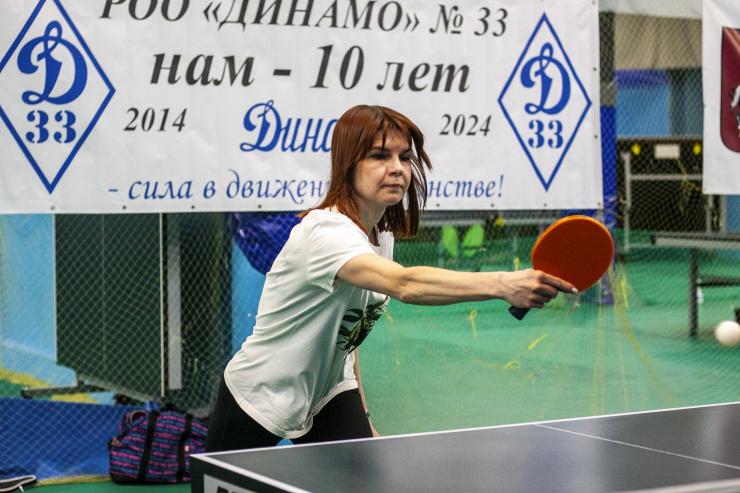 В Москве состоялись соревнования по настольному теннису РОО «Динамо» № 33 