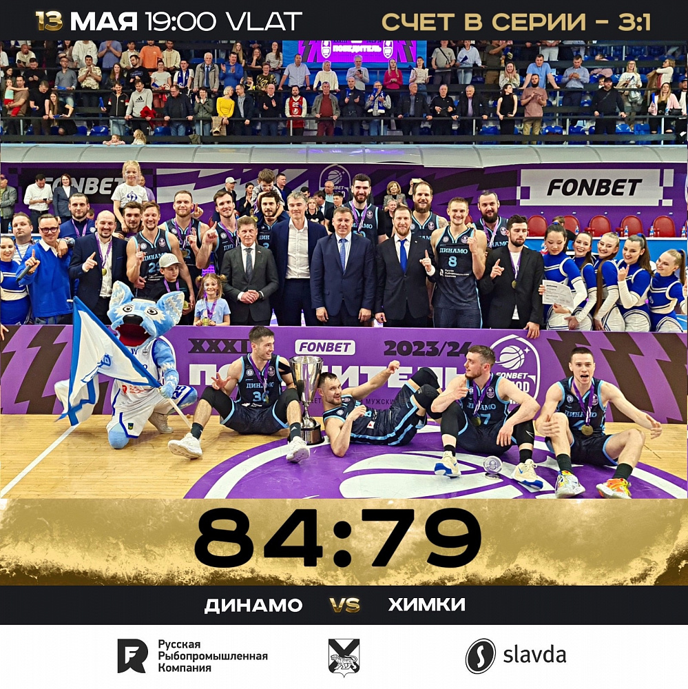 «Динамо» Владивосток стало победителем Суперлиги, переиграв в финале «Химки»