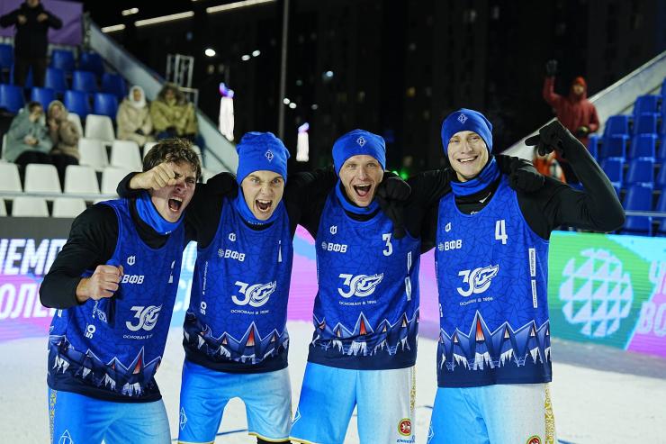 Команда «Динамо-Татарстан» завоевала серебряные медали на первом этапе чемпионата России по волейболу на снегу 