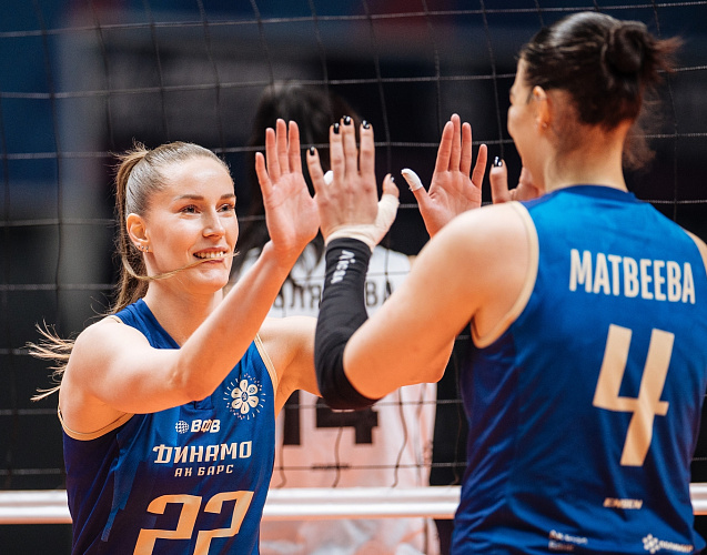 Волейболистки «Динамо-Ак Барс» в четырех сетах одолели «Тулицу»