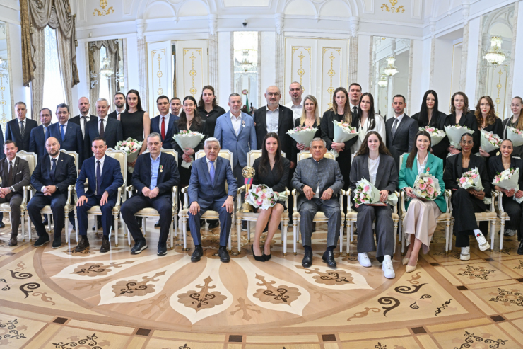 В Казани прошло чествование женского волейбольного клуба «Динамо-Ак Барс»