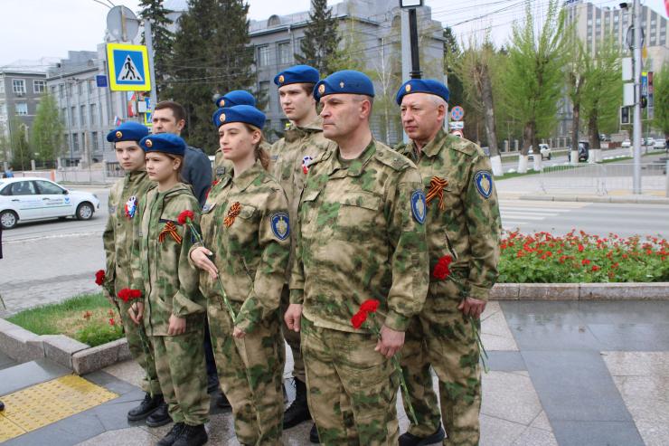 Новосибирские динамовцы приняли участие в торжественном митинге ко Дню Победы 