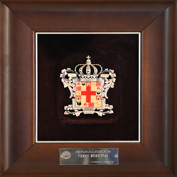 Плакетка REINAUGURACION CAMPO MUNICIPAL  ALMERIA, футбол, 1991 г.